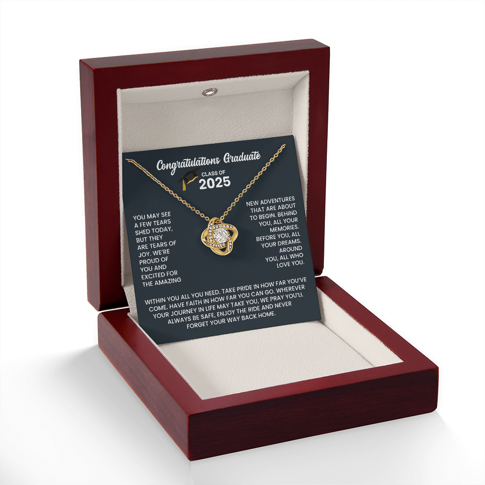 Class of 2025 Graduation Necklace - Love Knot