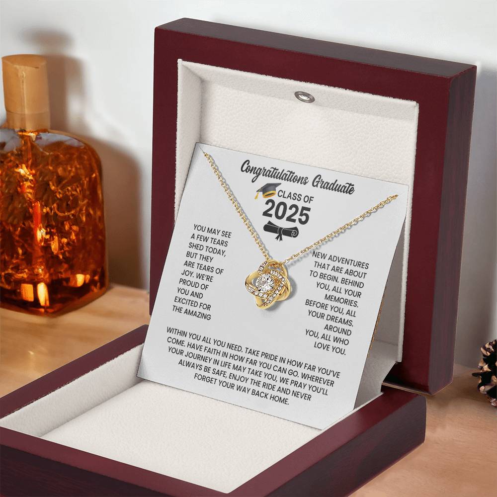 Class of 2026 Graduation Necklace Gift - Love Knot