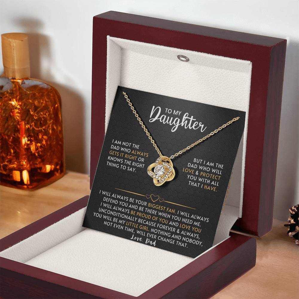 Daughter Love Knot Necklace Gift from Dad