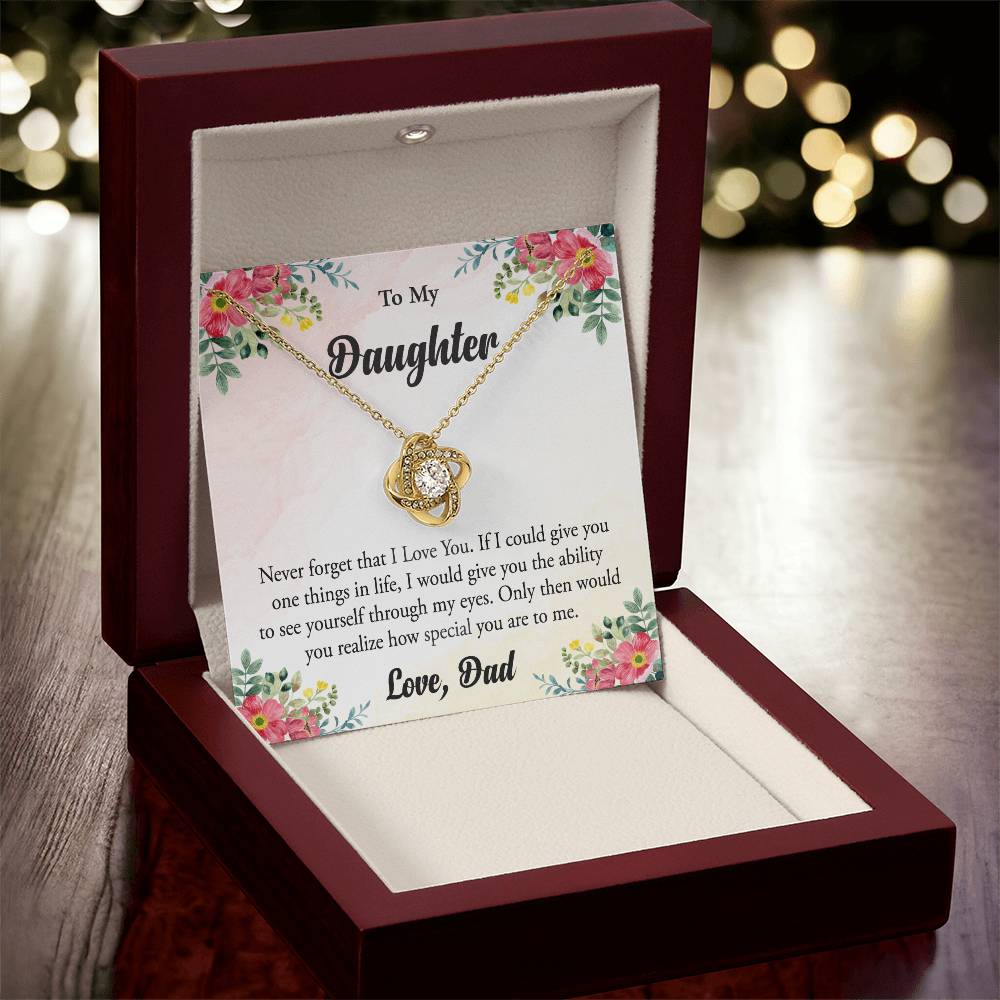 Daughter Love Knot Necklace