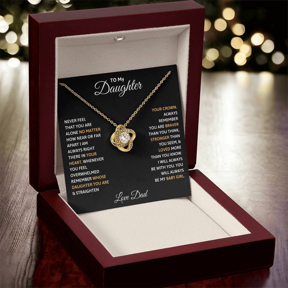 To My Daughter Love Knot Necklace from Dad
