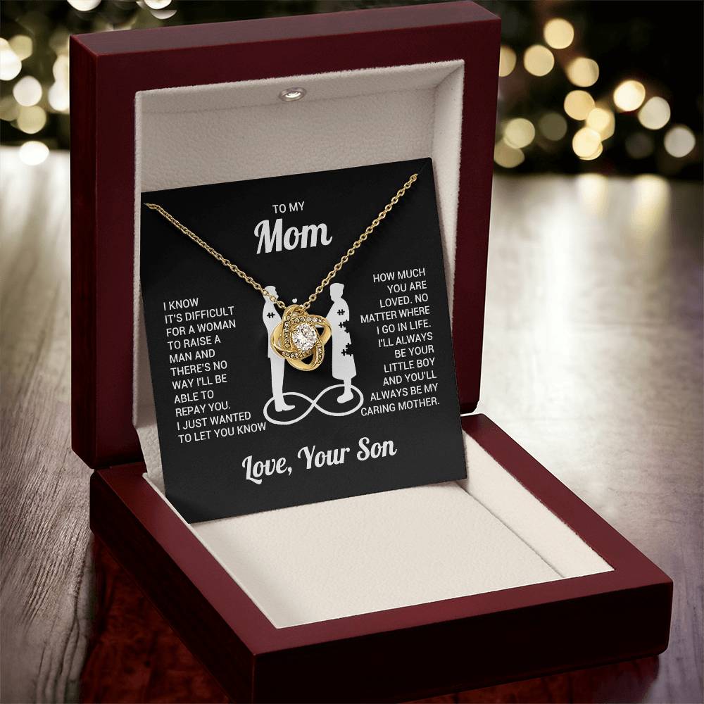 To Mom from Son Knot Necklace Gift