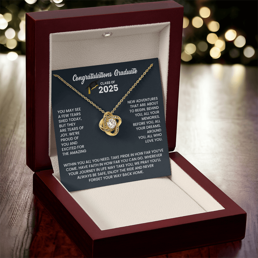 Class of 2025 Graduation Necklace - Love Knot