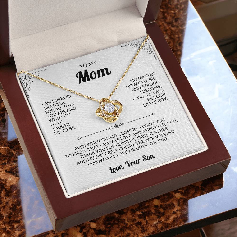 To Mom from Son Heart Necklace Gift