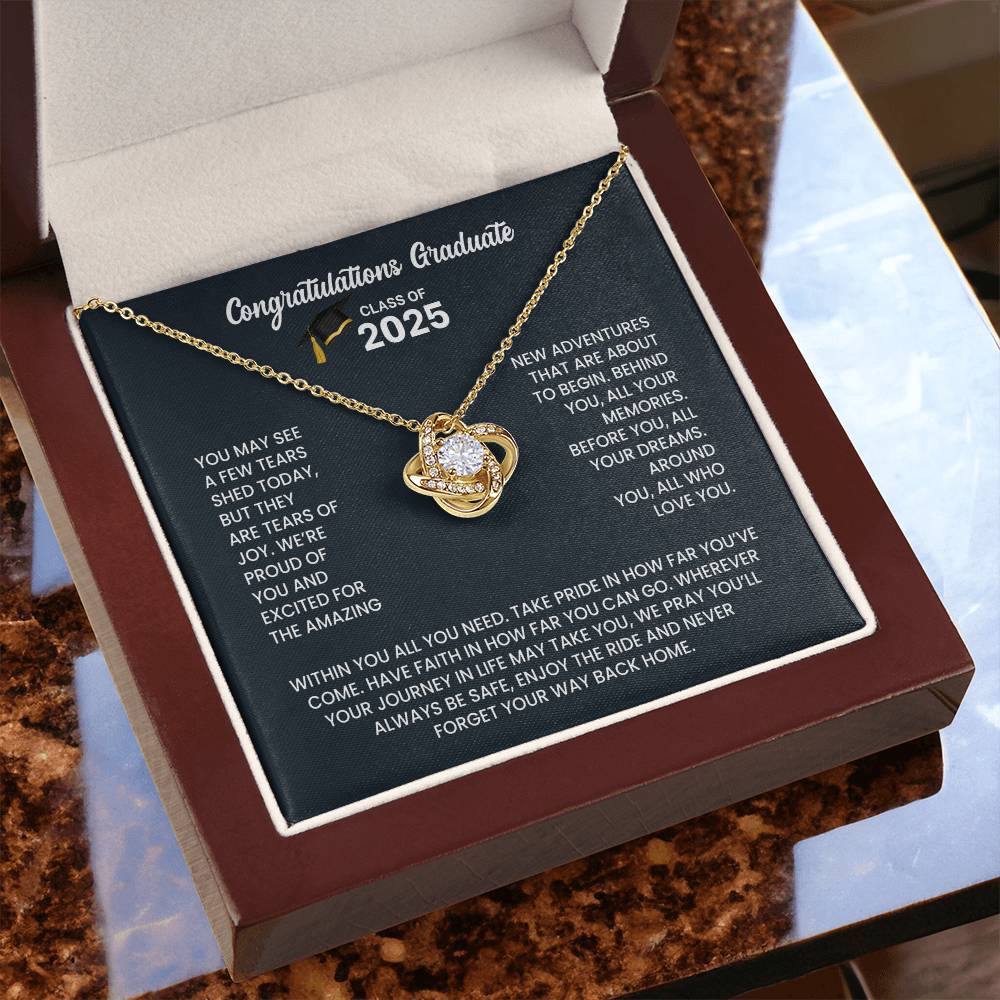 Class of 2026 Graduation Necklace Gift - Love Knot