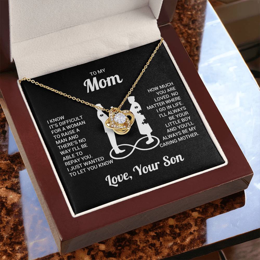 To Mom from Son Heart Necklace Gift