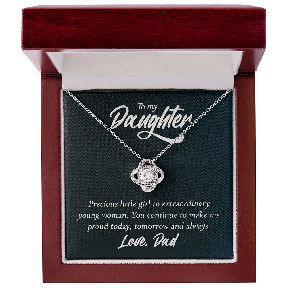 Daughter Pride Knot Necklace-[Heartfelt Family Gift]