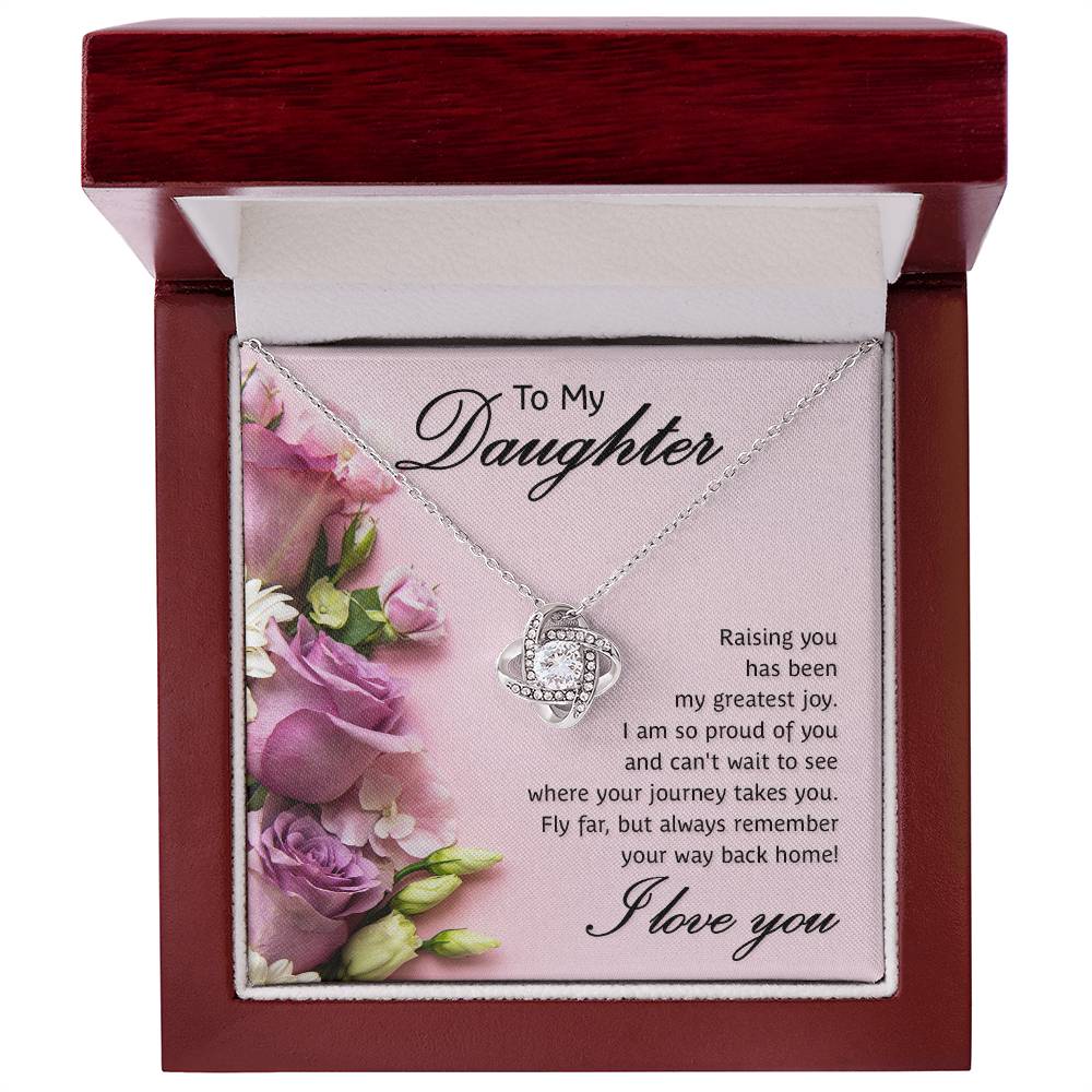Daughter Greatest Joy Knot Necklace-[Heartfelt Family Gift]
