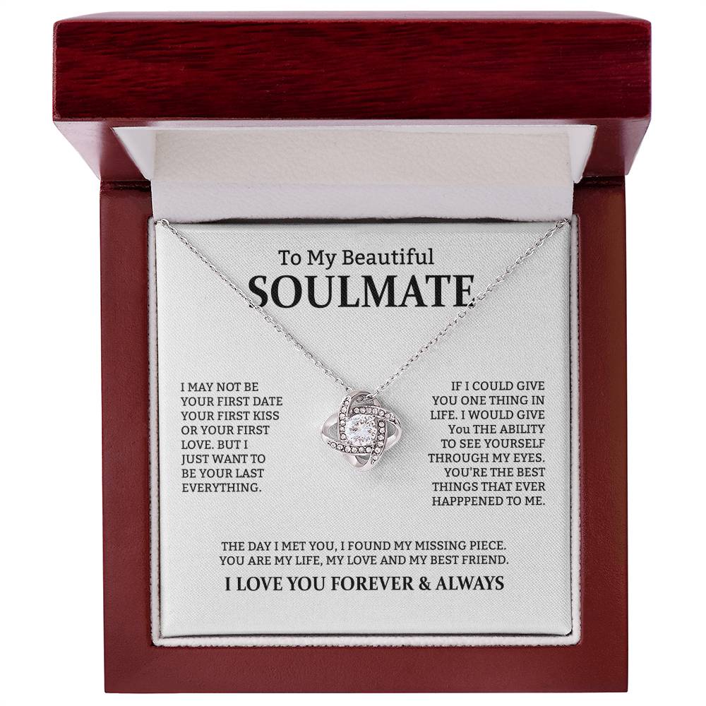 To my Soulmate Love Knot Necklace