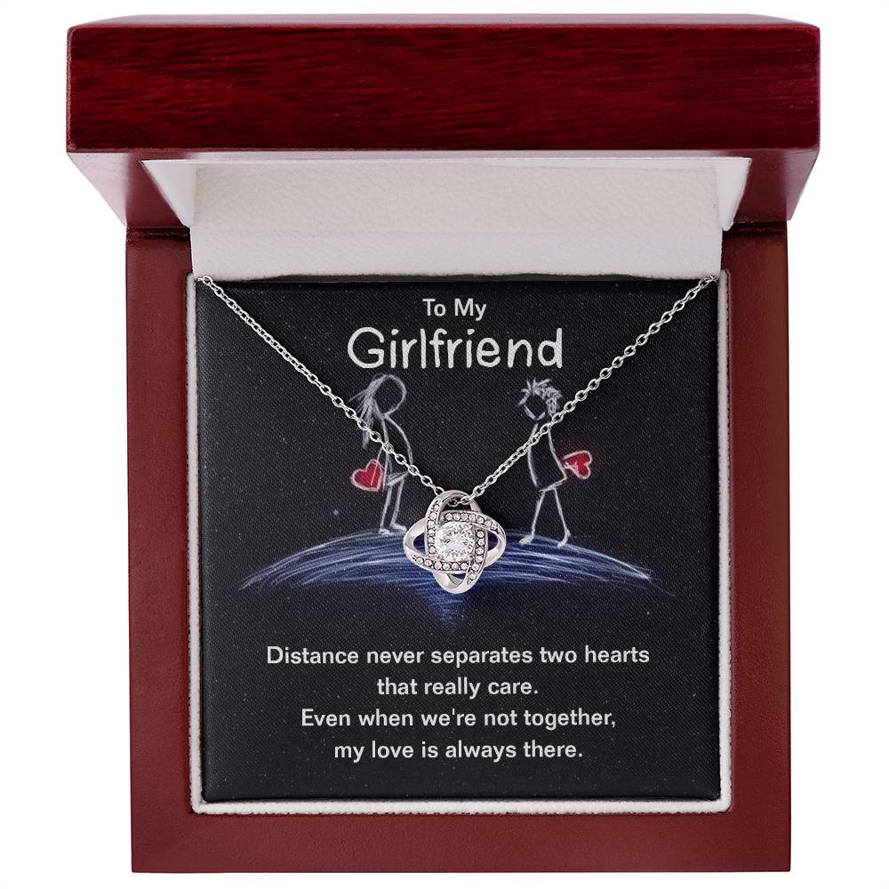 Girlfriend Distance Knot Necklace-[Heartfelt Family Gift]