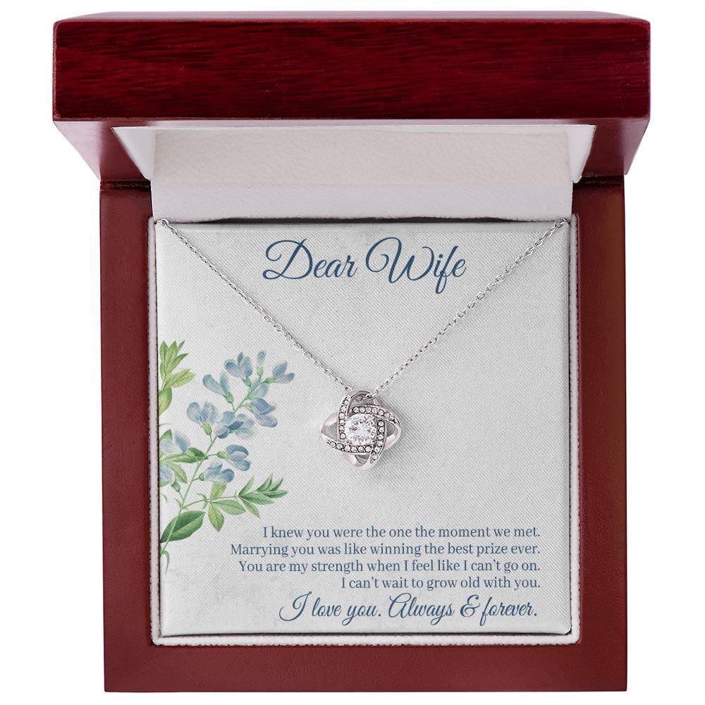 Wife Always  Forever Knot Necklace for a Timeless Love-[Heartfelt Family Gift]