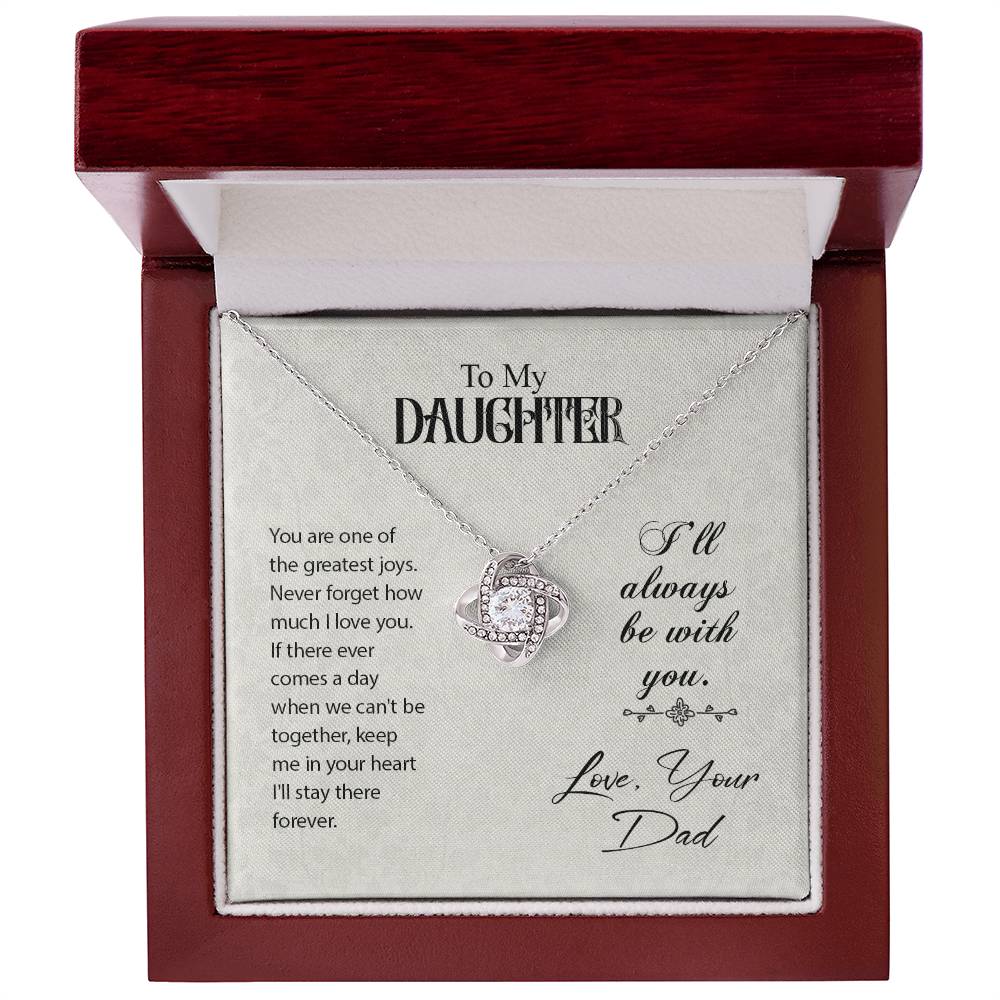Daughter Always With You Knot Necklace-[Heartfelt Family Gift]