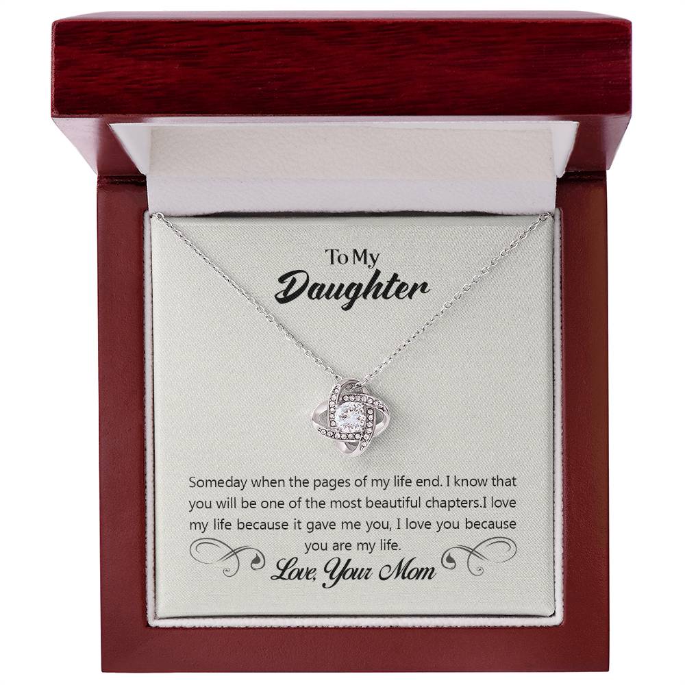 Daughter Pages of Life Knot Necklace-[Heartfelt Family Gift]