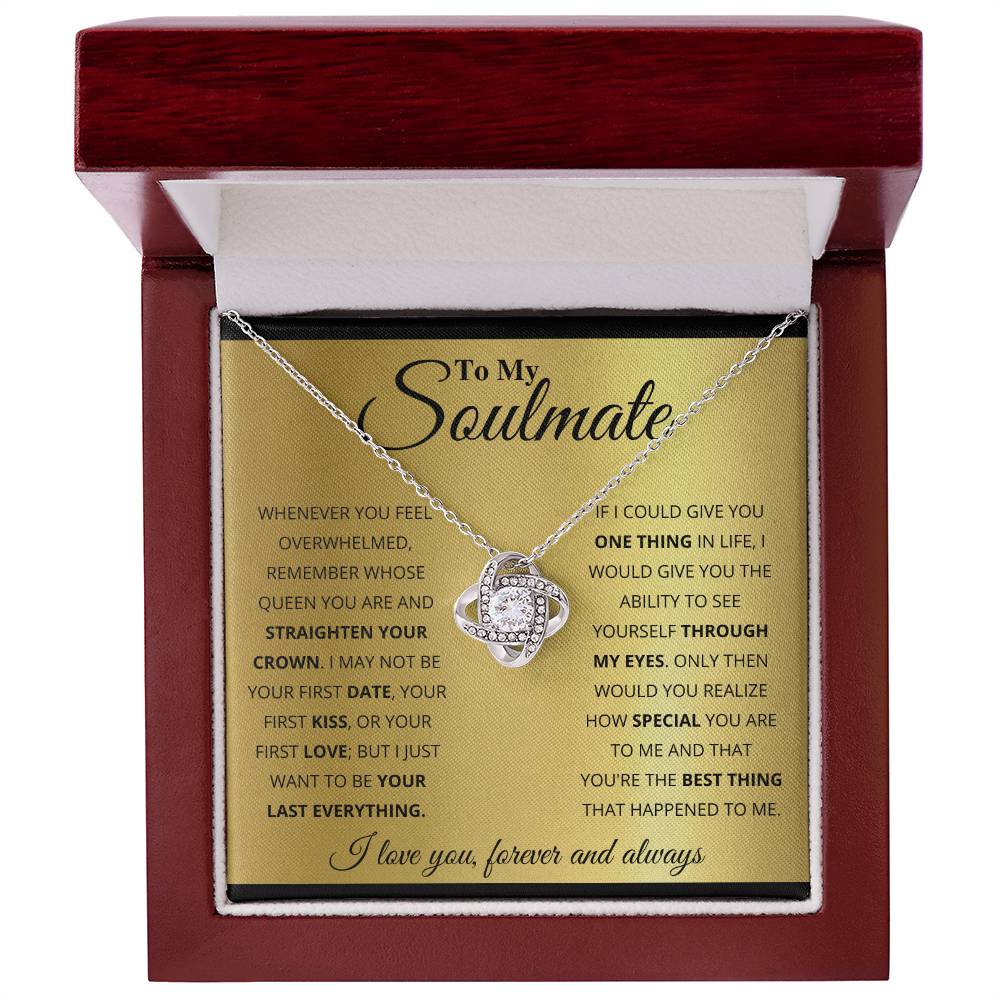 Soulmate My World Love Knot Necklace-[Heartfelt Family Gift]