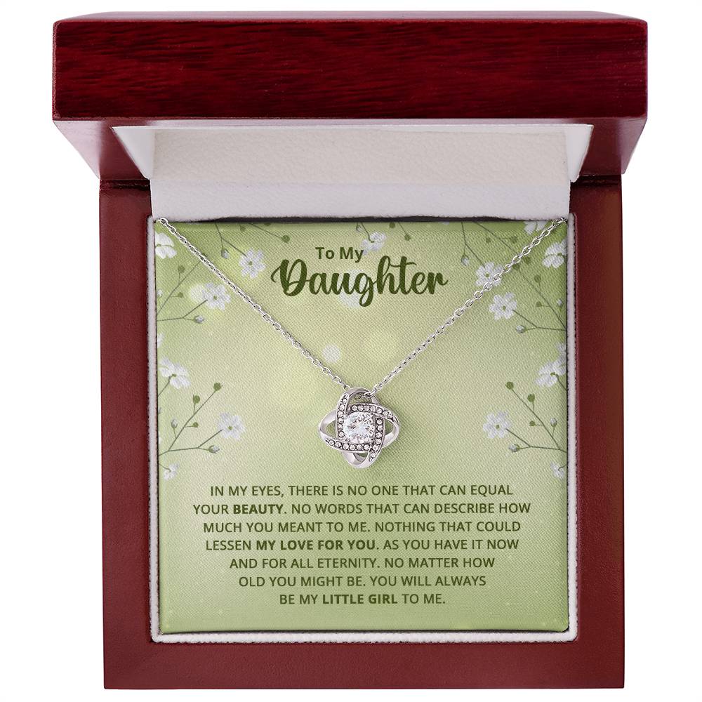 Daughter - Nothing Could Lessen my Love For You Knot Necklace-[Heartfelt Family Gift]