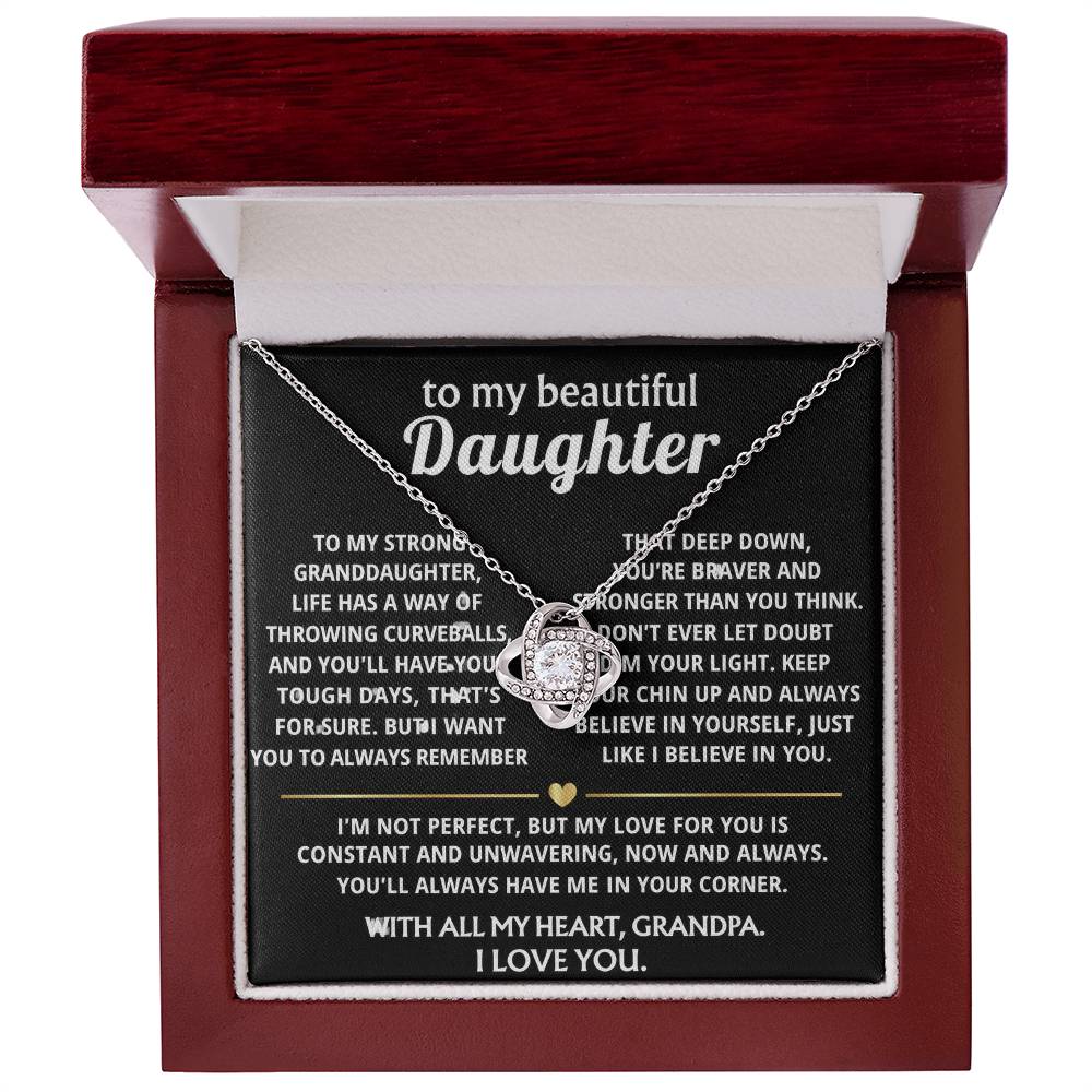 TO MY STRONG GRANDDAUGHTER, I'll always be in your corner.