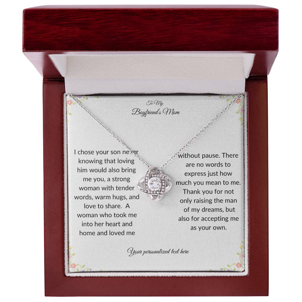 To My Boyfriends Mom Knot Necklace Gift-[Heartfelt Family Gift]
