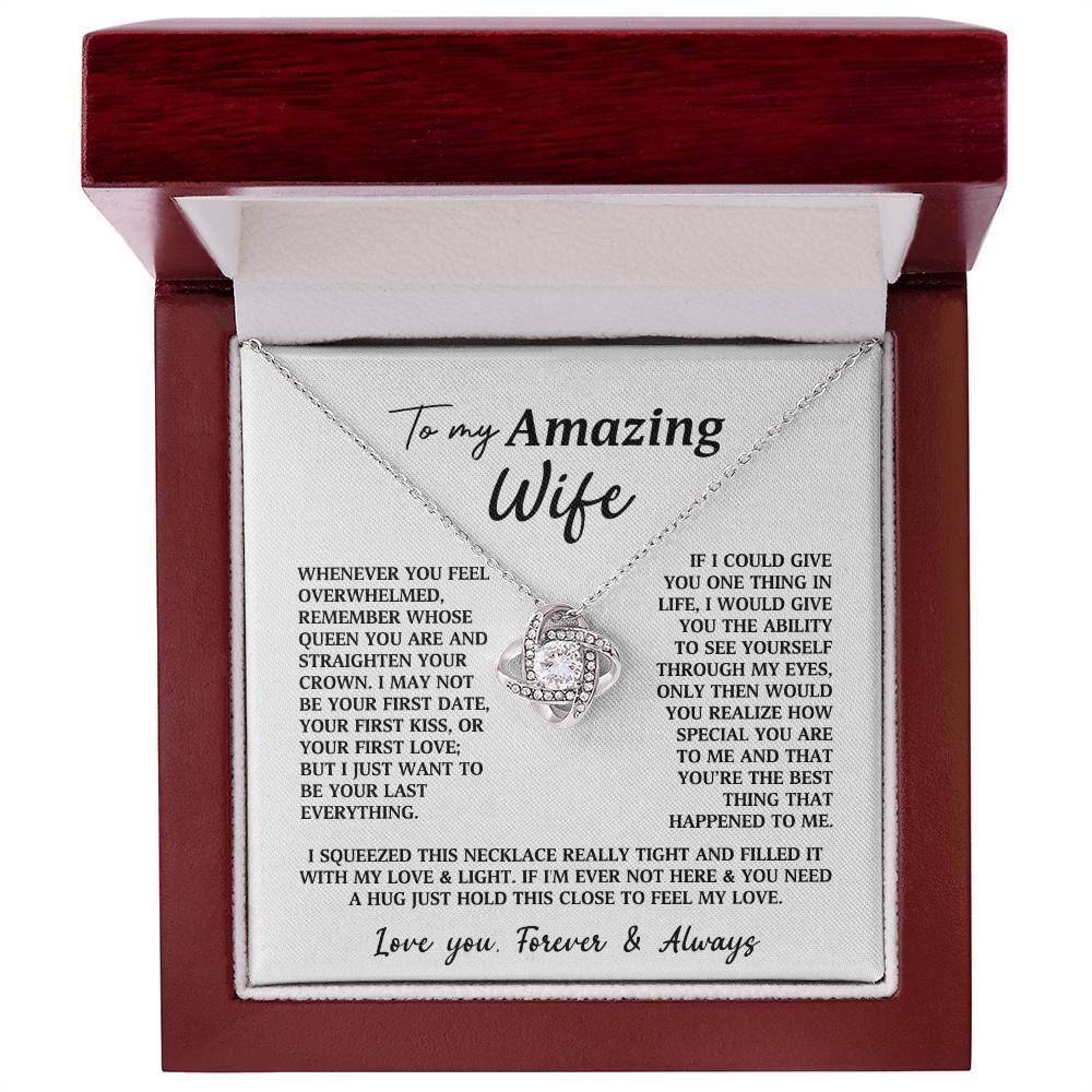 To My Wife Love Knot Necklace