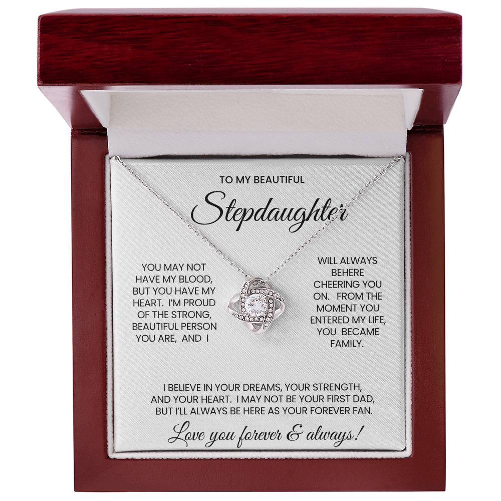 Stepdaughter Love Knot Necklace Gift
