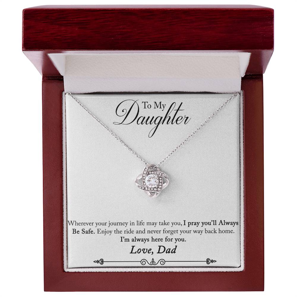 Daughter Journey Knot Necklace-[Heartfelt Family Gift]