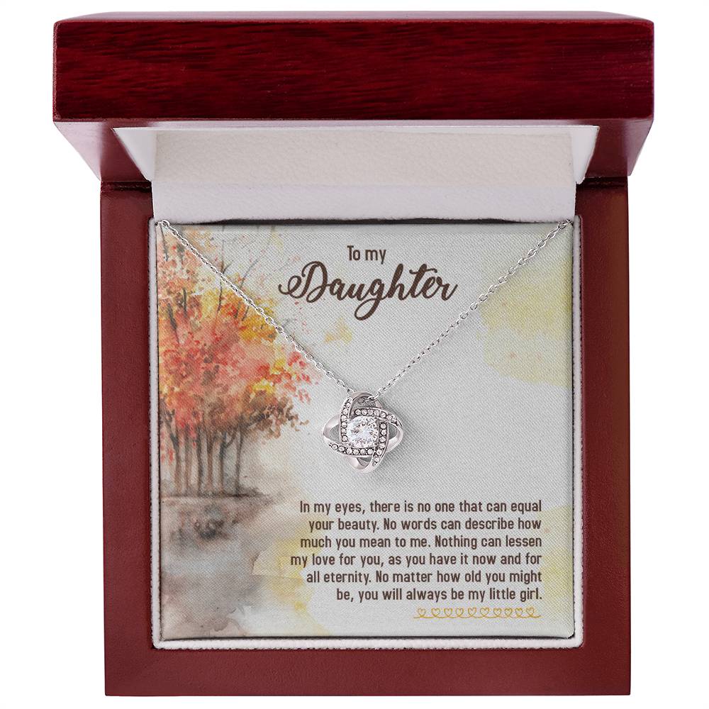 Daughter in My Eyes Knot Necklace-[Heartfelt Family Gift]