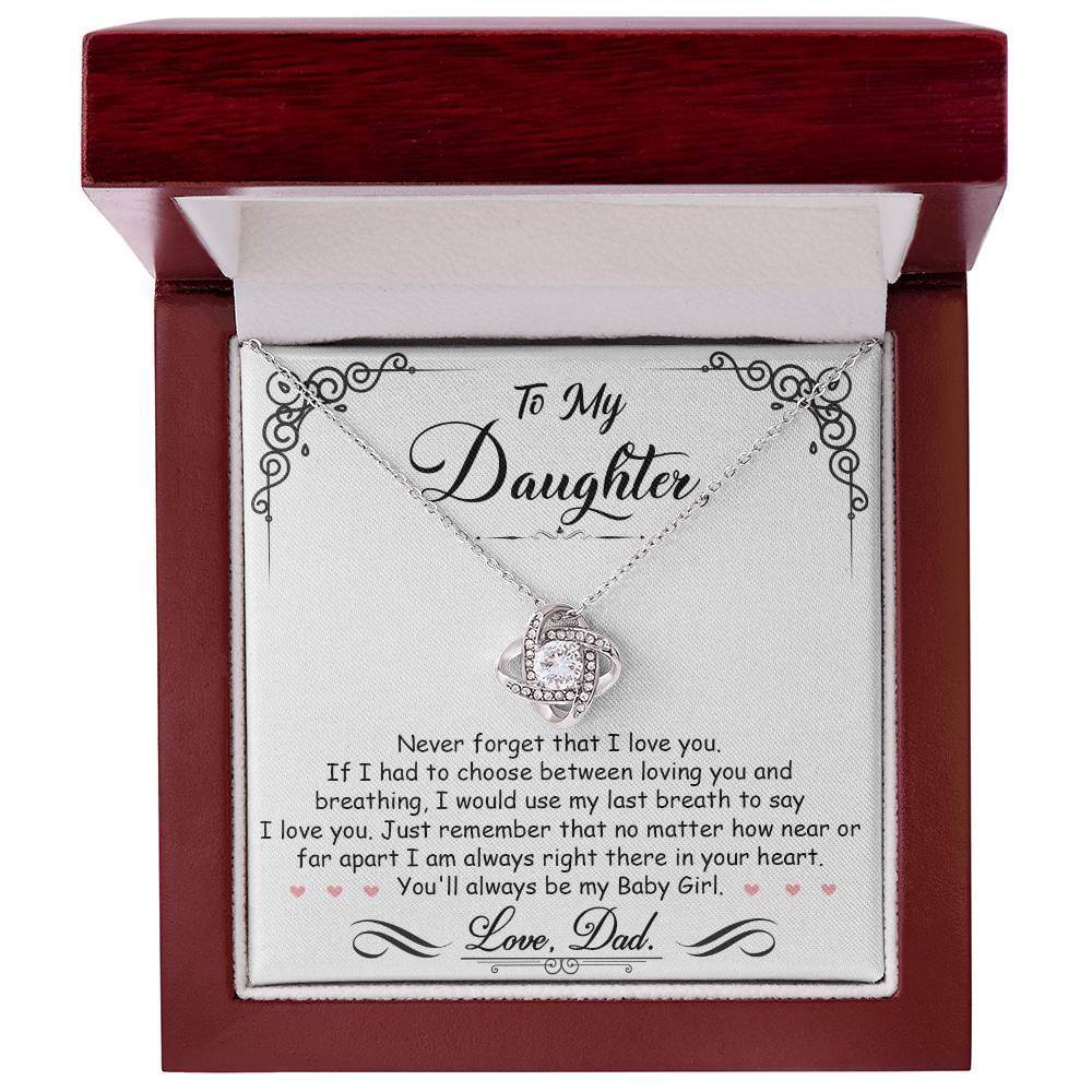 My Baby Girl Love Knot Necklace-[Heartfelt Family Gift]