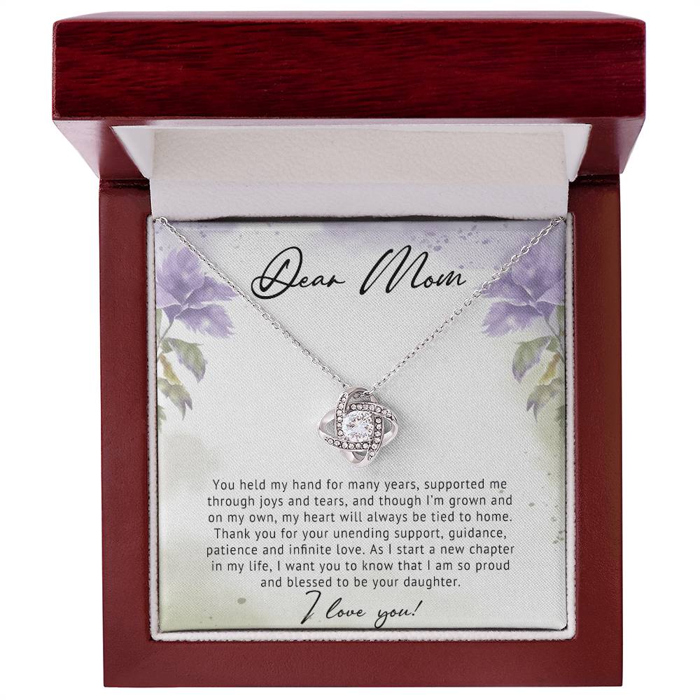 Mom Love Knot Necklace Gift from Son or daughter