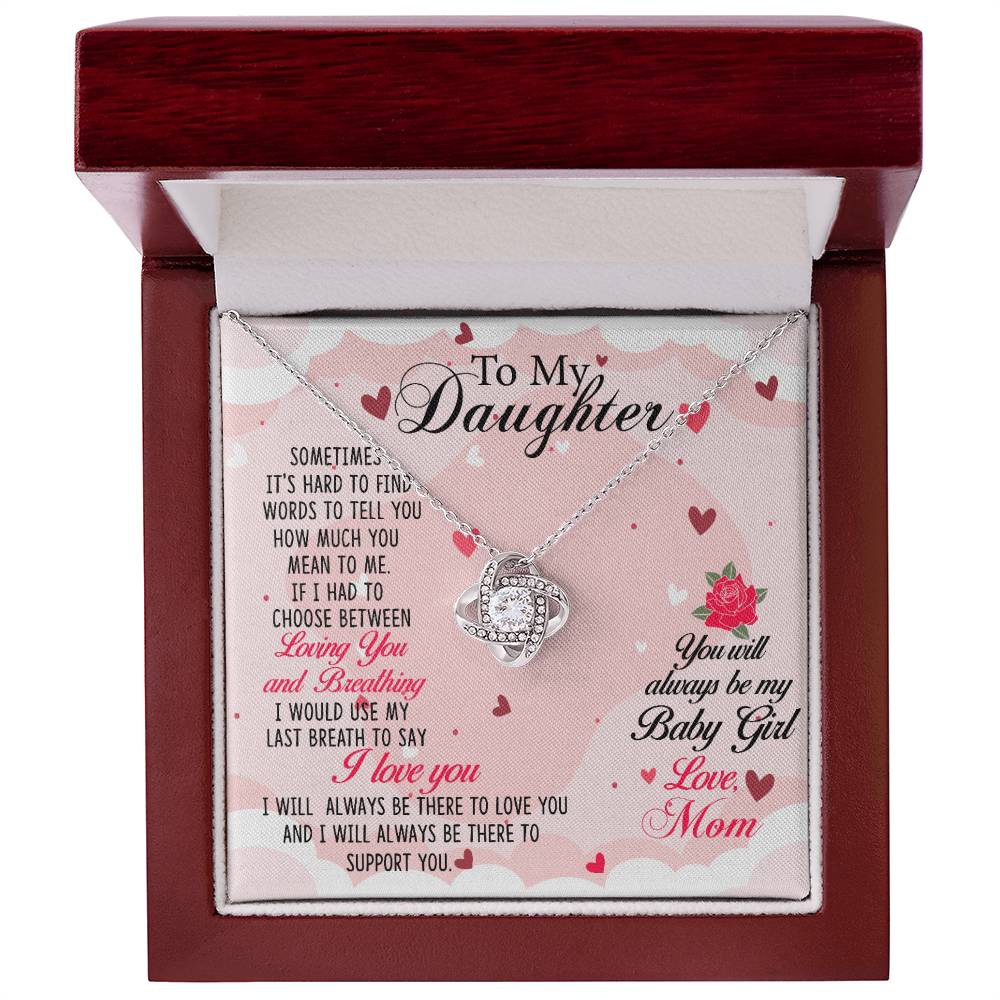 Daughter Baby Girl Knot Necklace-[Heartfelt Family Gift]