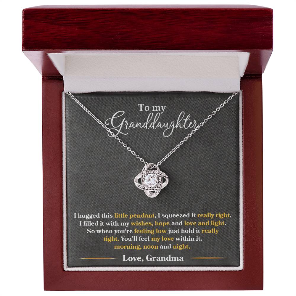Granddaughter Love and Light Love Knot Necklace-[Heartfelt Family Gift]