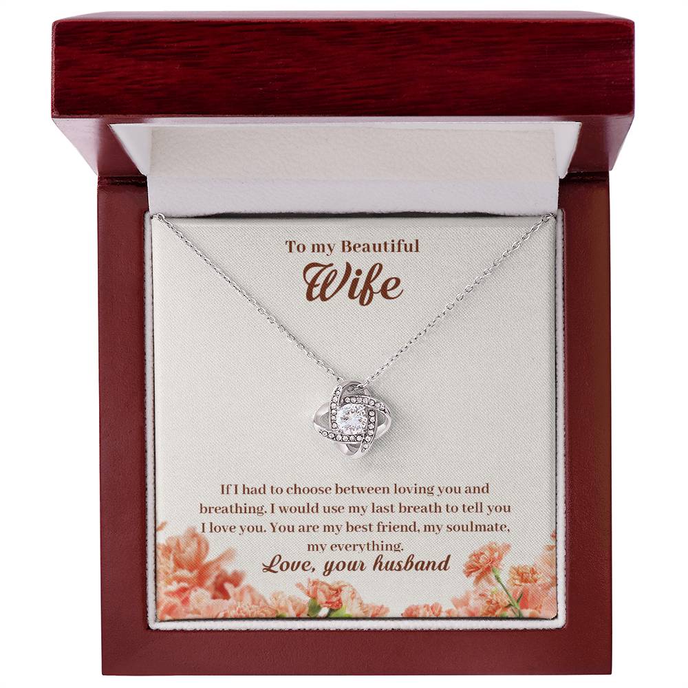 Wife Loving You Knot Necklace - Perfect Gift for Your Spouse-[Heartfelt Family Gift]