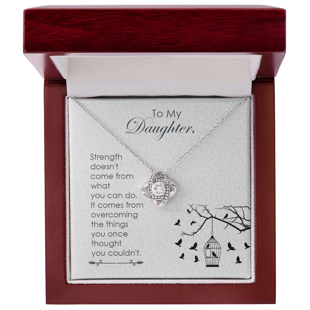 Daughter Strength Knot Necklace-[Heartfelt Family Gift]