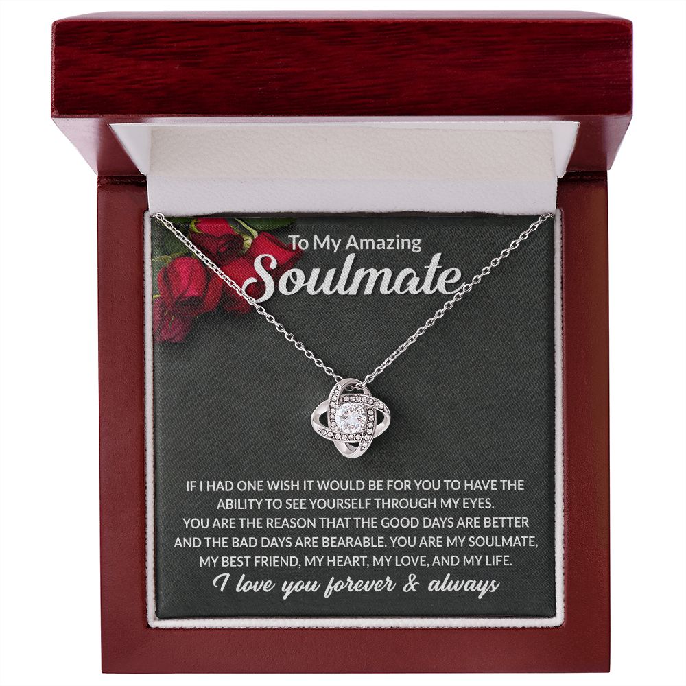 Soulmate Best Friend Love Knot Necklace-[Heartfelt Family Gift]