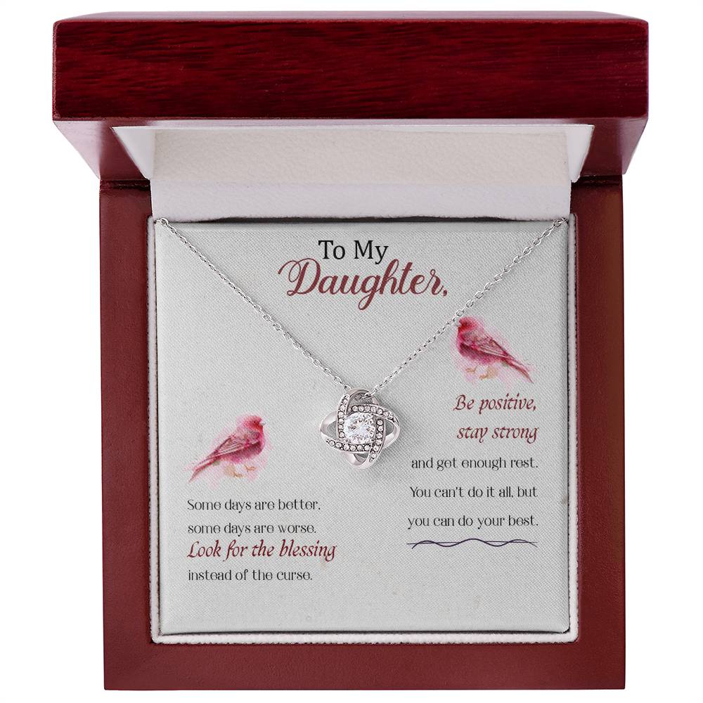 Daughter Encouragement Knot Necklace-[Heartfelt Family Gift]