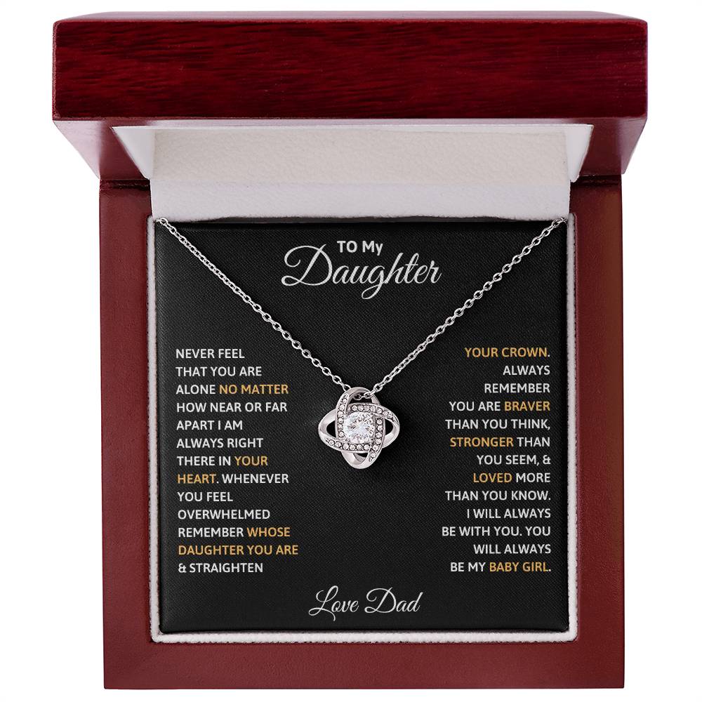 To My Daughter Love Knot Necklace from Dad