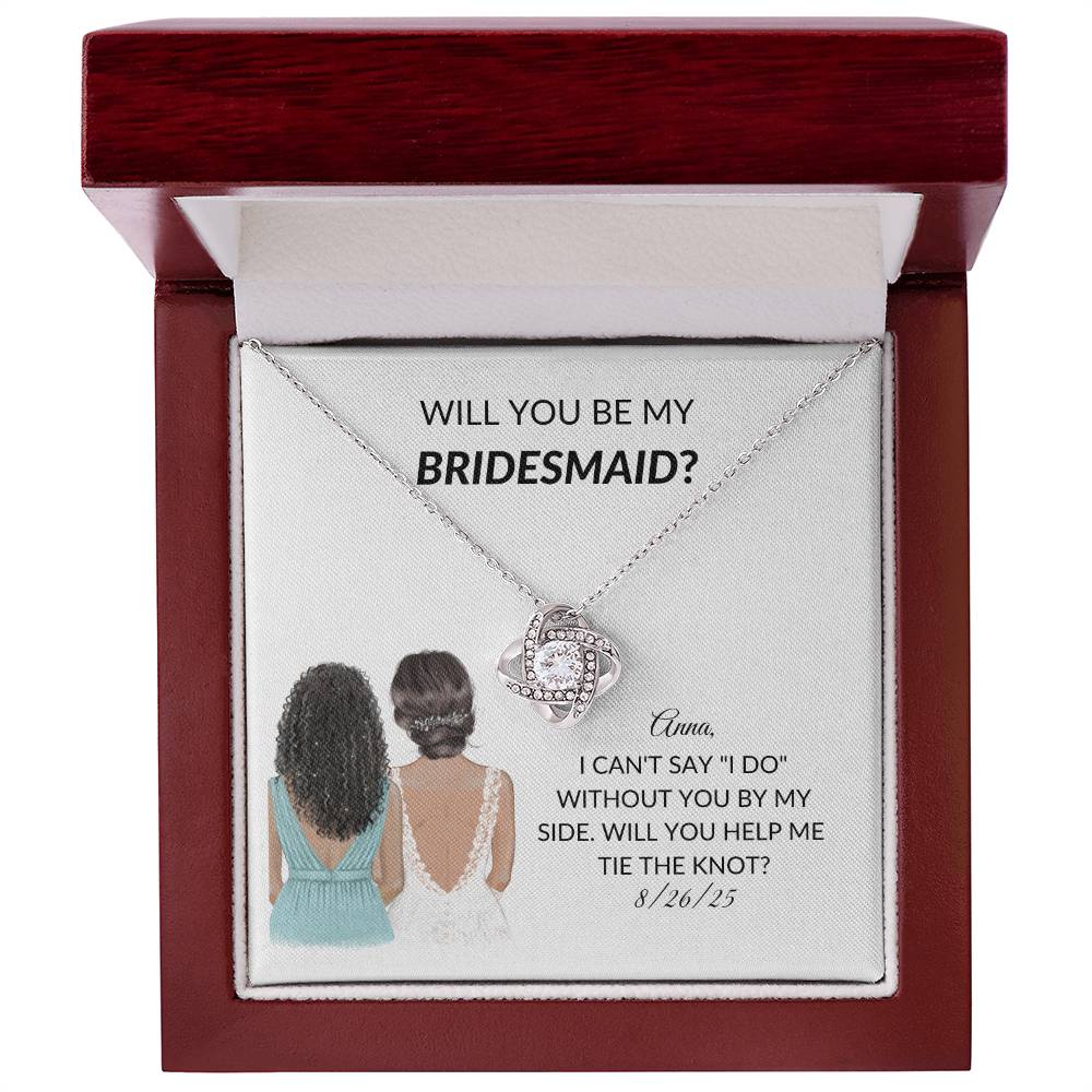 Personalized Bridesmaid Proposal Card Necklace Gift-[Heartfelt Family Gift]