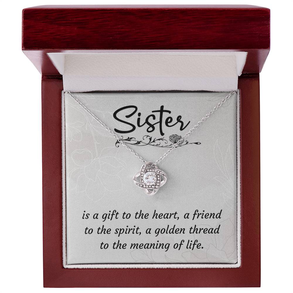A sister is a gift Knot Necklace-[Heartfelt Family Gift]
