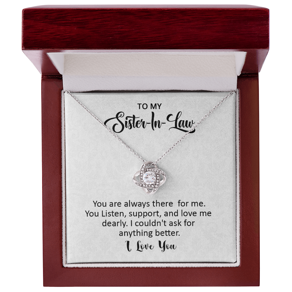 To My Sister in Law Knot Necklace