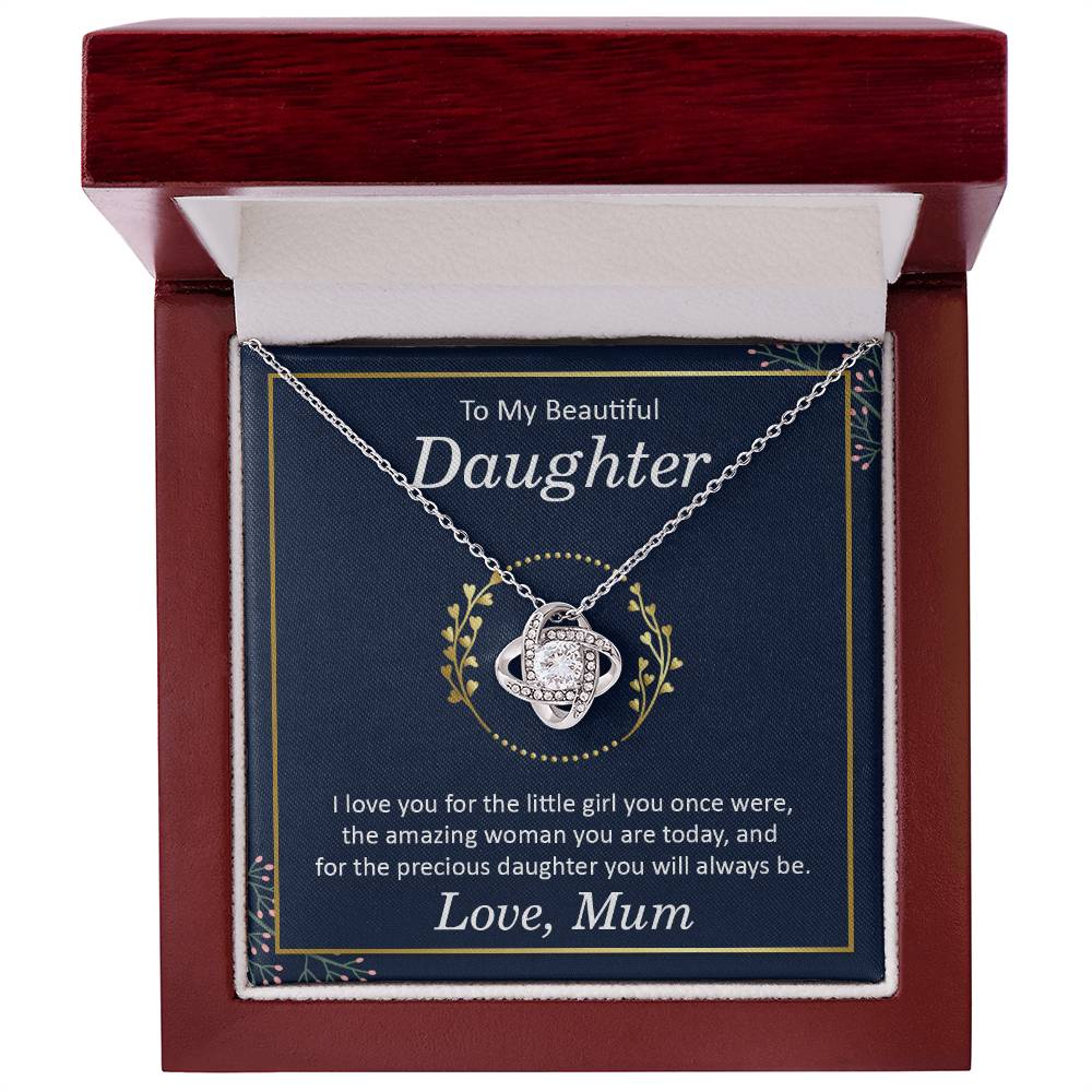 Daughter I Love You Knot Necklace-[Heartfelt Family Gift]