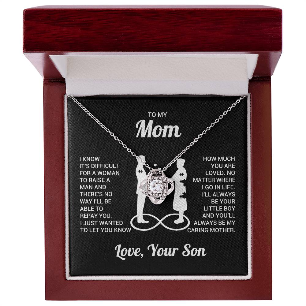 To Mom from Son Knot Necklace Gift