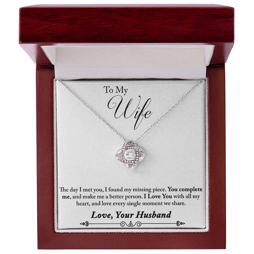Missing Piece Knot Necklace - Wifes Perfect Gift  Personalized Jewelry-[Heartfelt Family Gift]