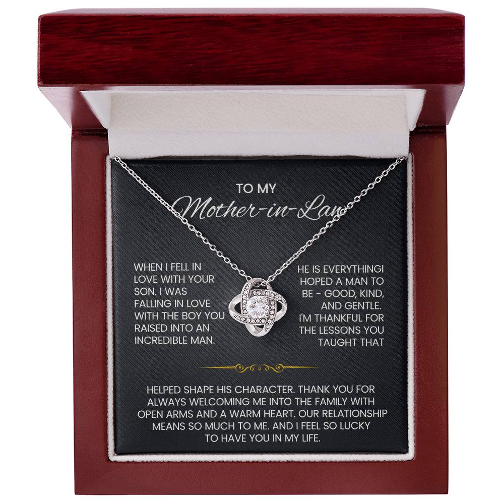 To My Mother in Law Love Knot Necklace
