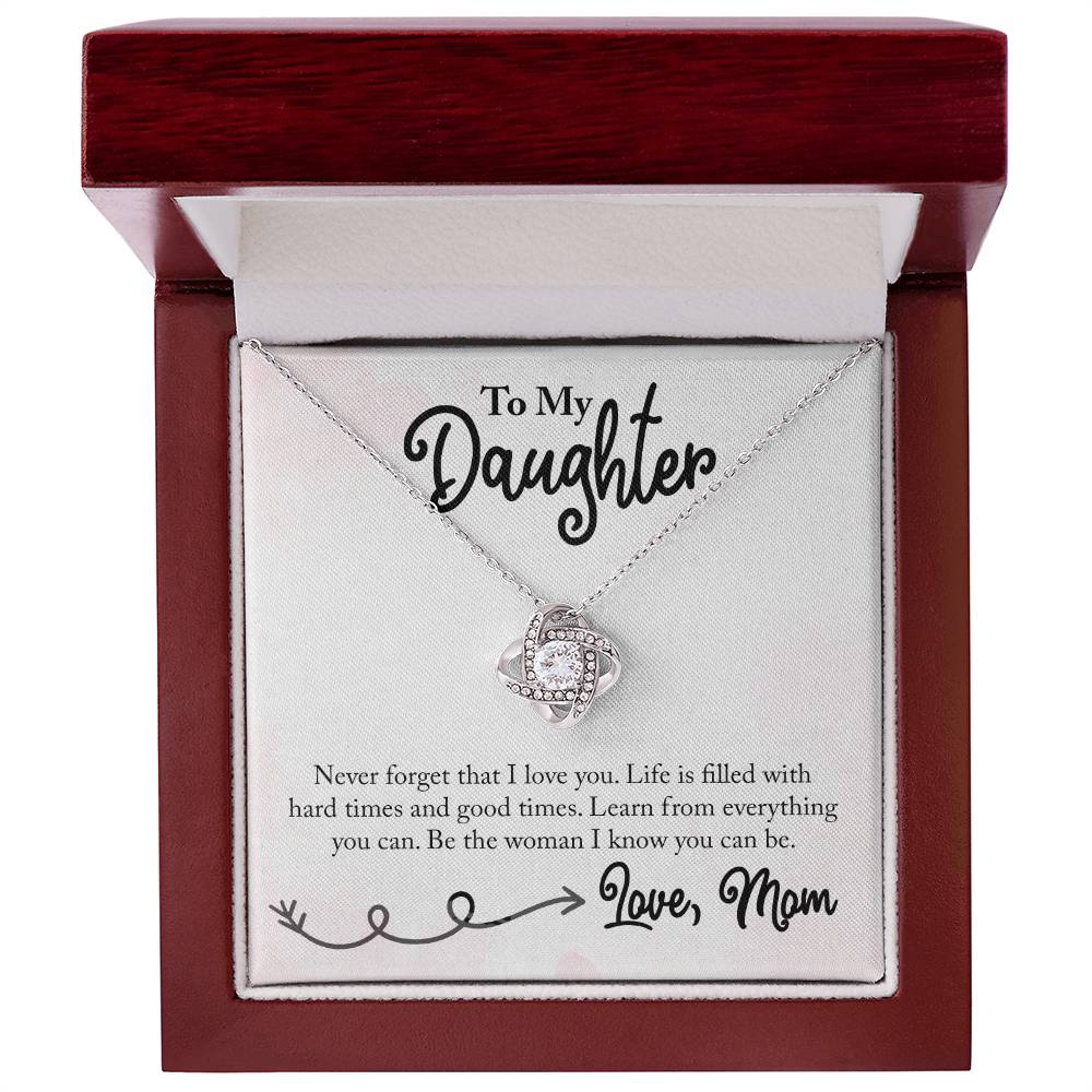 To My Daughter Knot Necklace-[Heartfelt Family Gift]