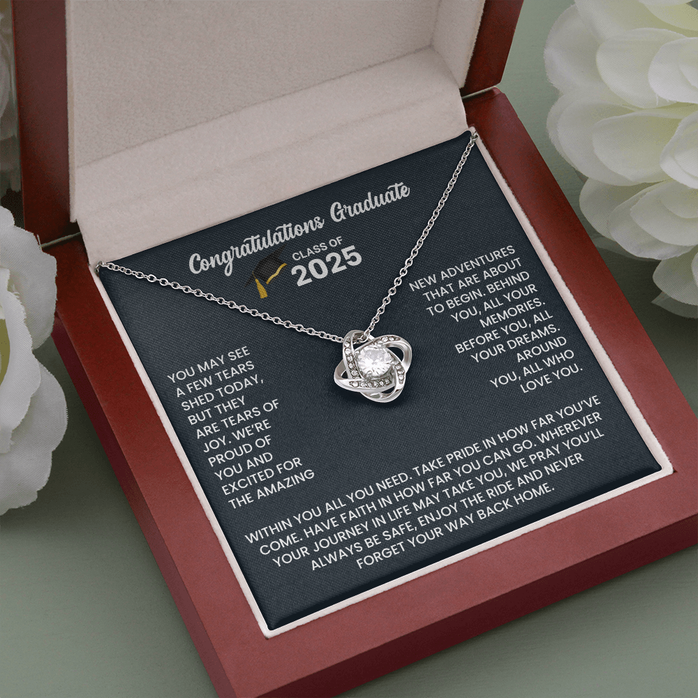 Class of 2025 Graduation Necklace - Love Knot