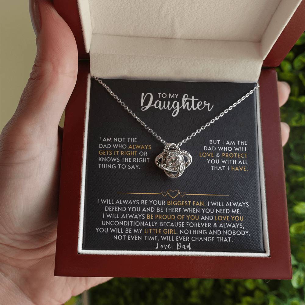Daughter Love Knot Necklace Gift from Dad