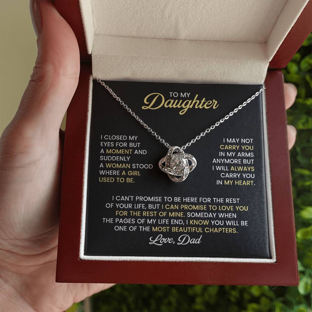 Daughter Love Knot Necklace Gift from Dad