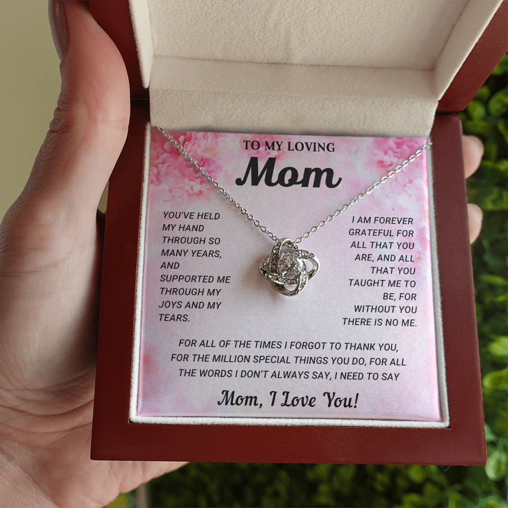 To My Mom Love Knot Necklace