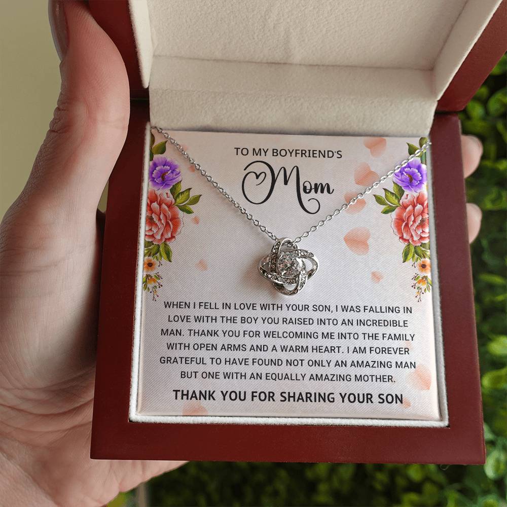 Boyfriend's Mom Love Knot Necklace Gift