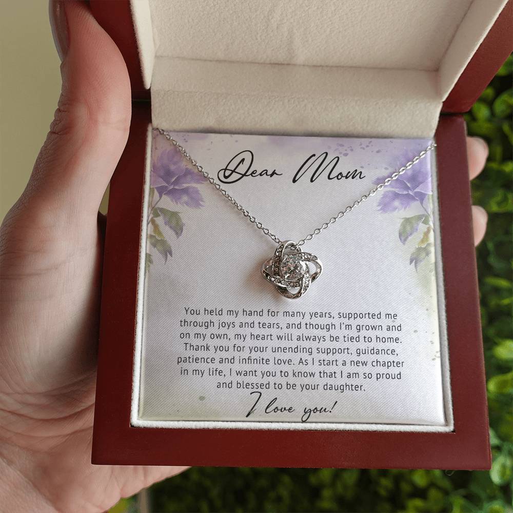 Mom Love Knot Necklace Gift from Son or daughter