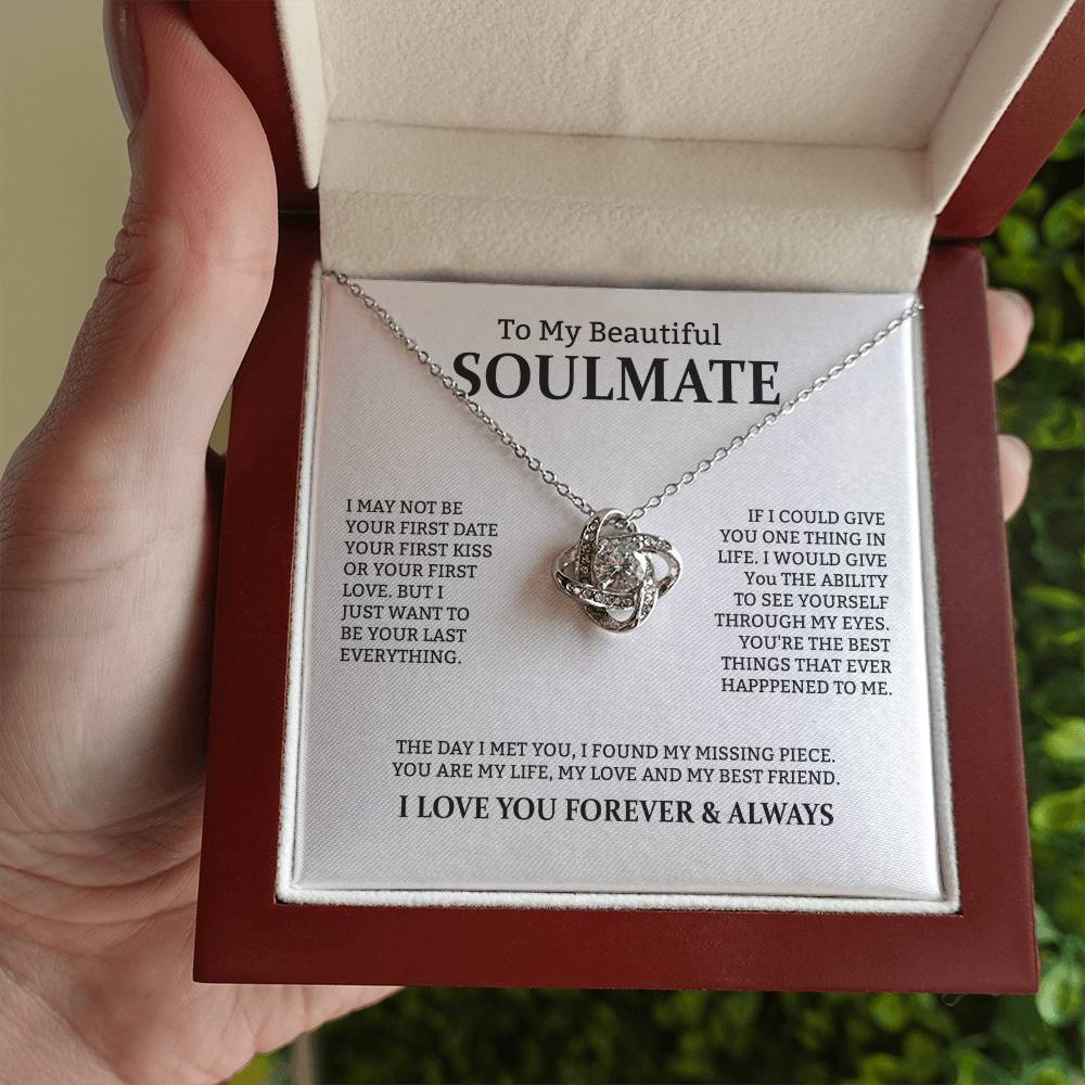 To my Soulmate Love Knot Necklace