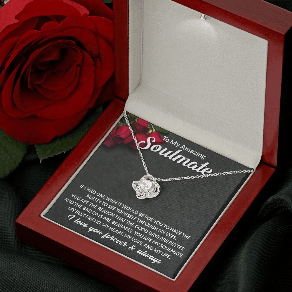 Soulmate Best Friend Love Knot Necklace-[Heartfelt Family Gift]